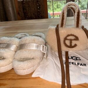 UGG Shearling slide & UGG x Telfar Mini bag